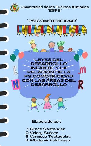 Leyes del desarrollo infantil y la relación de la psicomotricidad con las áreas del desarrollo