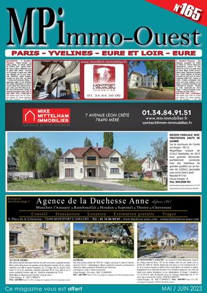 MPIMMO-OUEST N°165 Mai/juin 2023 - Magazine virtuel interactif immobilier Ouest Parisien