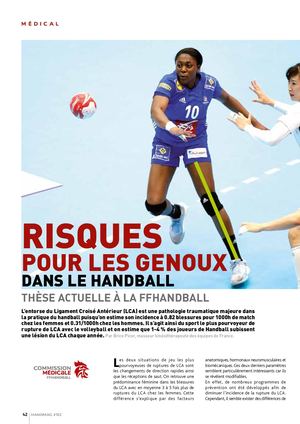 RISQUES POUR LES GENOUX DANS LE HANDBALL