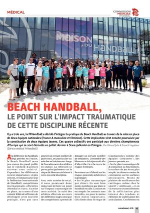 Beach Handball, le point sur l’impact traumatique de cette discipline récente