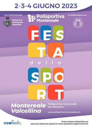 Asd Polisportiva Montereale Programma Festa Delo Sport 2023