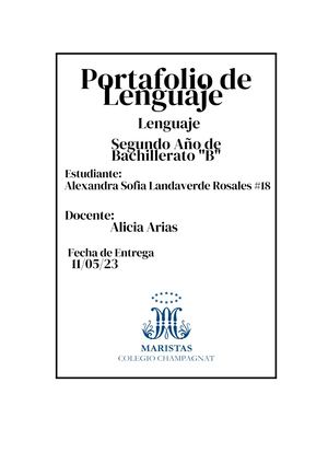 Portafolio De Lenguaje