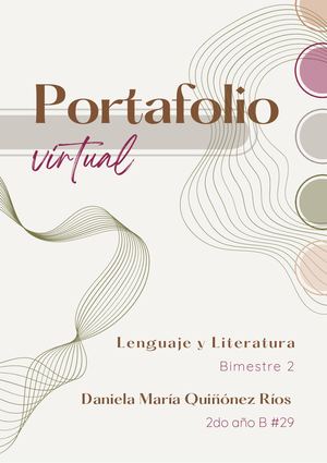 Portafolio De Lenguaje Bimestre 2