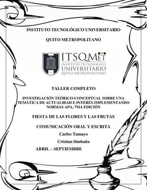 Ensayo Informativo-Fiesta de las Flores y las Frutas