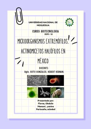 Microorganismos Extremófilos Grupo 5b