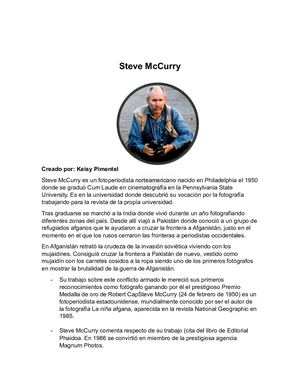 Steve Mac Curry-Fotografo famoso