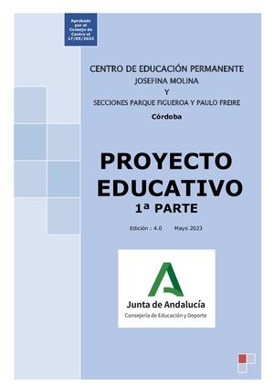 El Proyecto Curricular De Centro 1ª Parte