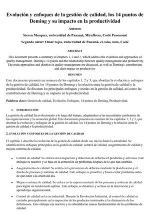 Evolución Y Enfoques De La Gestión De Calidad