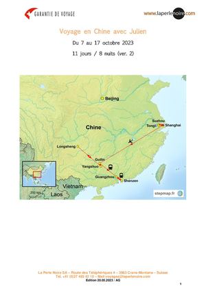 Chine Avec Julien En Petit Groupe Avec Vols (octobre 2023)