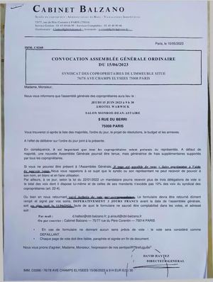 Convocation Ag 2023 Balzano