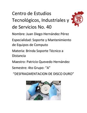 Desfragmentacion De Disco Duro