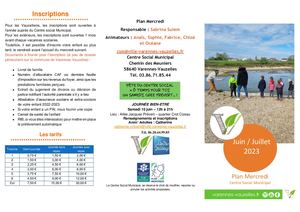 Plan mercredi Programme Juin - Juillet 2023