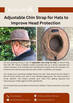Adjustable Chin Strap For Hats To Improve Head Protection