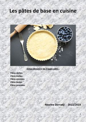 Les Pâtes De Base En Cuisine Nesrine