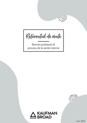 Referentiel De Vente Mise En Page En Cours