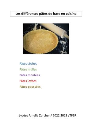 Des Pates De Bases En Cuisine Sablée Sutter