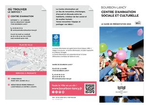 Plaquette Centre d'Animation