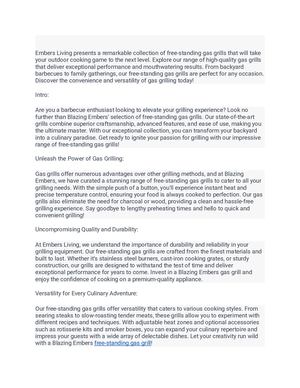 Upgrade Your Bbq Experience With Free Standing Gas Grills