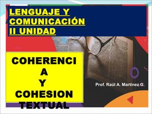 Unidad 2 Coherencia Y Cohesion