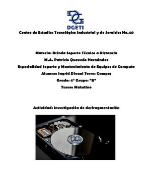 Desfragmentacion de disco duro