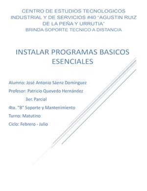 Instalar programas basicos esenciales