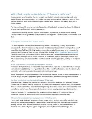 Deck Installation Westchester Ny