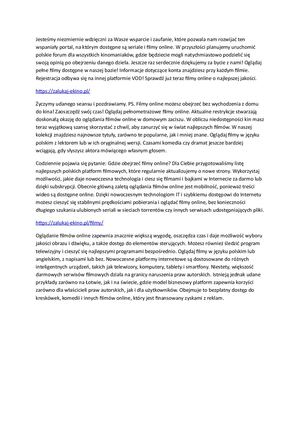 Polubisz Oglądanie Filmów Online Legalnie 2024