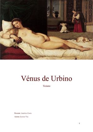 Vénus De Urbino De Leonor Vaz