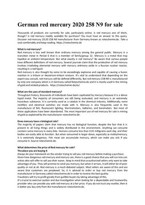 Red Mercury Roteschemie