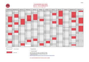 Calendriers DSCG 2023 2025