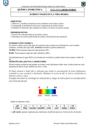 Laboratorio de Ácidos  y Bases