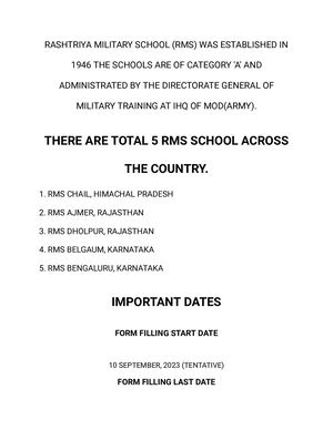 Rashtriya Military School Page
