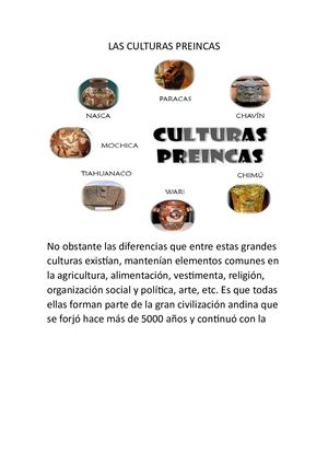 Las Culturas Preincas