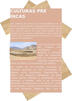 Culturas Pre Incas