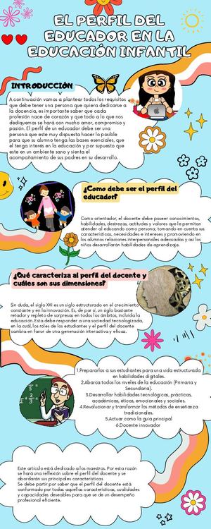 El perfil del educador en la educación infantil