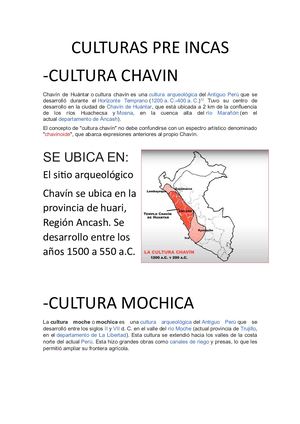 Culturas Pre Incas