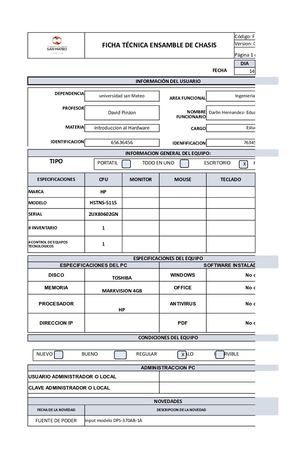 Ficha Tecnica Ensamble