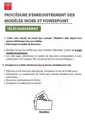Procédure de téléchargement - Modèles de documents