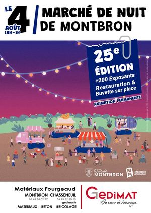 Programme 25e Marché de nuit de Montbron