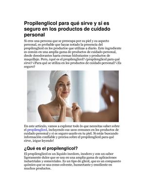 Propilenglicol Para Qué Sirve Y Si Es Seguro En Los Productos De Cuidado Personal