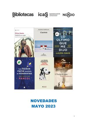 NOVEDADES NARRATIVA MAYO 2023