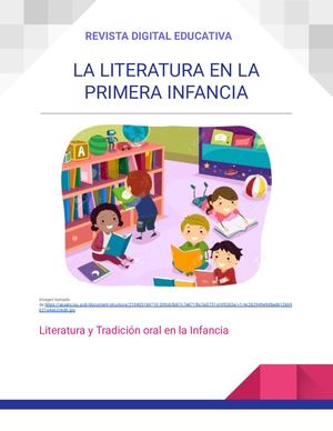 REVISTA DIGITAL EDUCATIVA  LA LITERATURA EN LA PRIMERA INFANCIA