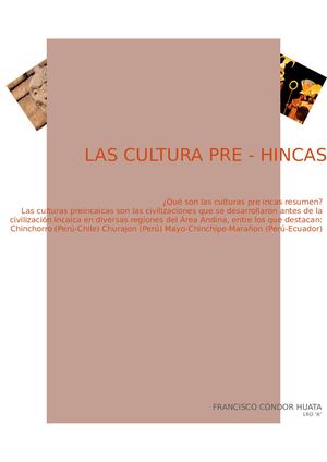 culturas pre-incas
