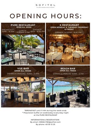 RESTAURANTS OPENING HOURS