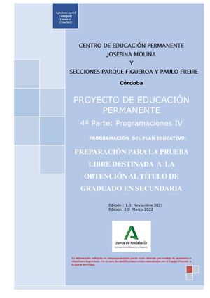 Programación Prueba Libre