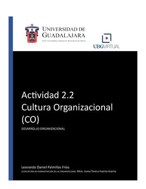 2 2 Cultura Organizacional (Co)