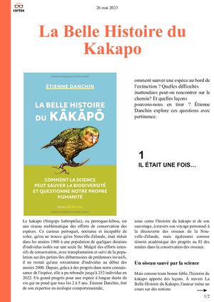 La Belle Histoire Du Kakapo
