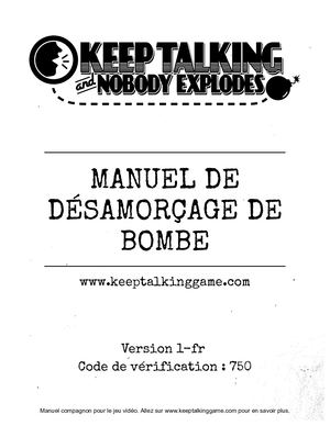 Keep Talking And Nobody Explodes Bomb Defusal Manual V1