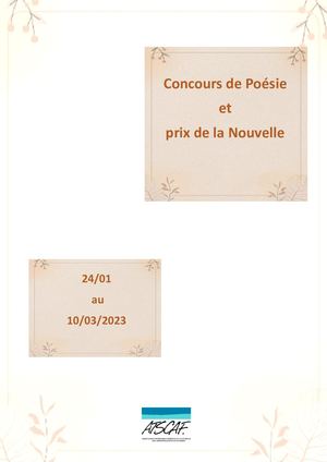 Livret Nouvelles 2023