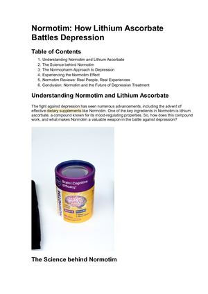 Normotin Sol Calaméo - Normotim Is The Best Depression Medication